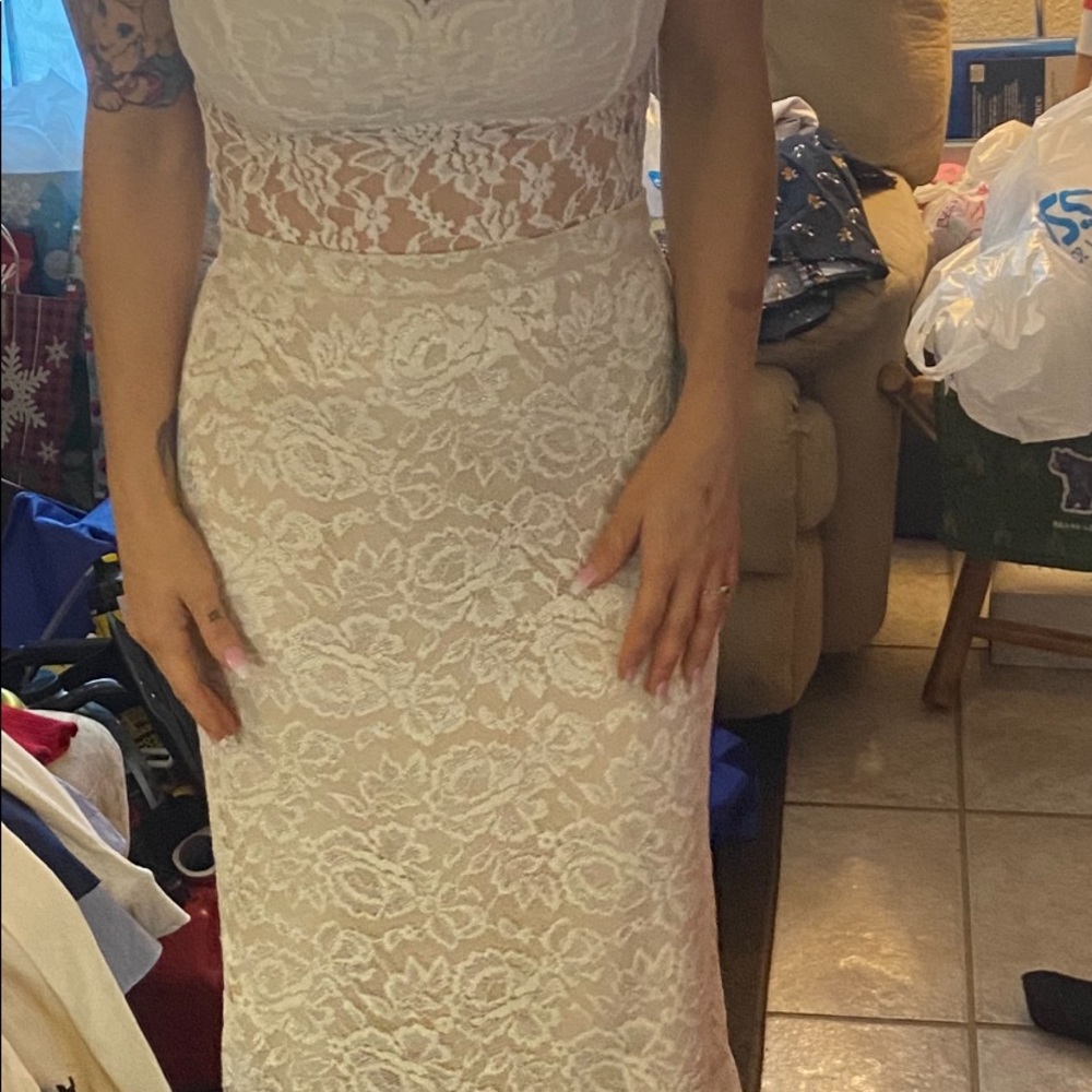 Bordeaux 56126 Ivory Lace Skirt by Willowby
